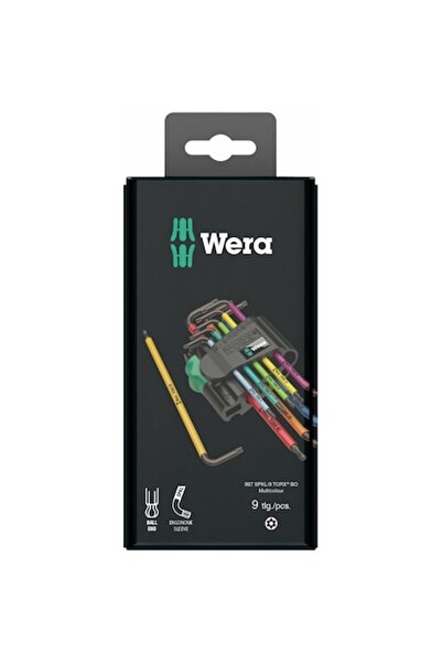 wera Set de 9 chei Torx, Wera, Metal/Plastic, Multicolore