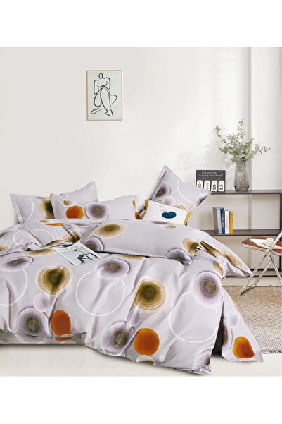 Inovius Lenjerie de Pat Bumbac Finet cu 6 Piese Pentru Pat Dublu - SUZ64