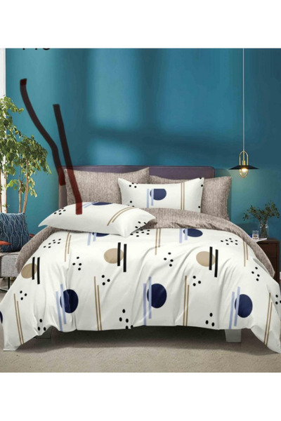 Inovius Fine Cotton Bed Linen, 6 Pieces, Double Bed - GR-440