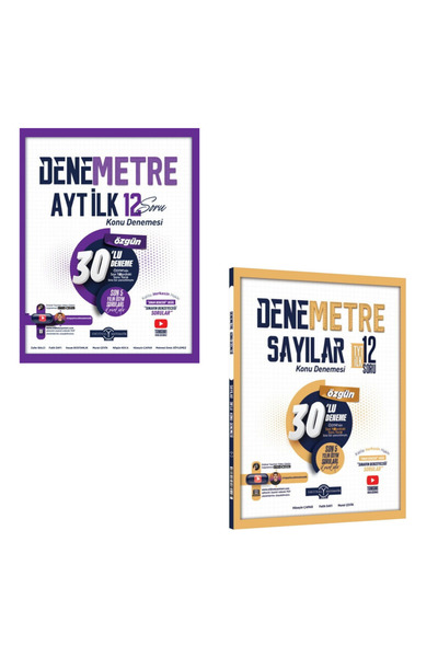 Orijinal Yayınları 2026 TYT Sayılar Denemetre 30 lu ve AYT İLK 12 Konu Denemesi