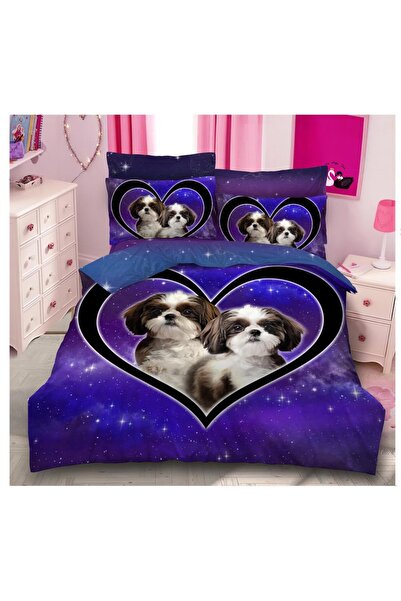 Inovius Lenjerie de Pat, Bumbac Finet 3D, 6 Piese, Pat Dublu - SIPRA2-17