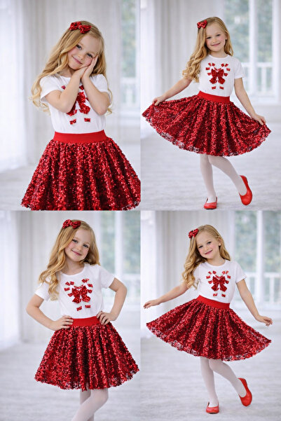 ENDESTORE Kız Çocuk Takım Tütü Etek 23 Nisan Gösteri Kıyafeti