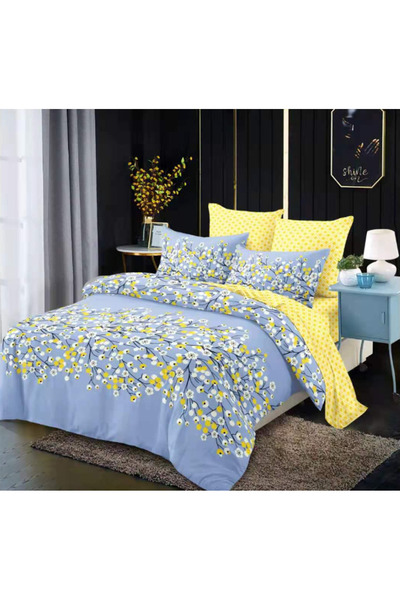 Inovius Double Bed Linen, Fine Cotton, 6 Pieces - SIPRR60-356