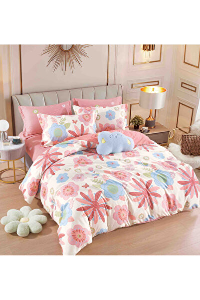 Inovius Lenjerie de Pat, Bumbac Finet, 6 Piese, Pat Dublu - JOJ160