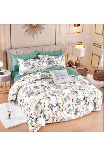 Inovius Lenjerie de Pat, Bumbac Finet, 6 Piese, Pat Dublu - JOJ165