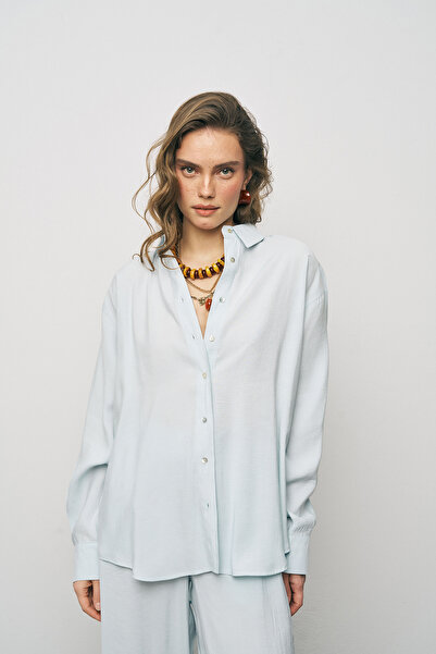 Orfeo Negro Women's Basic Modal Long Sleeve Classic Shirt