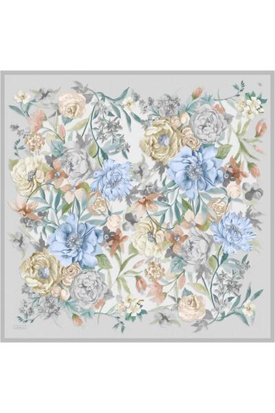 Armine Silk Scarf 2026 Summer - 9516-04 Light Gray Twill