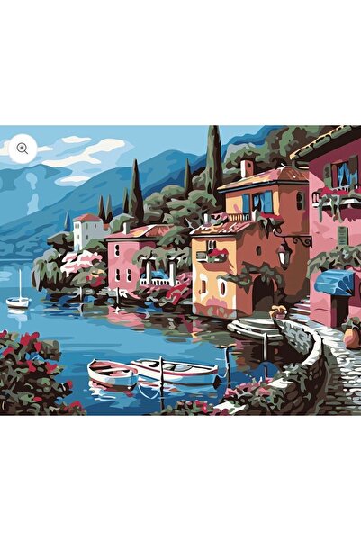 CNSHOBİ Sayılarla Boyama Seti 30x40 cm – Deniz Manzarası | Tuval Üzeri Hobi T...