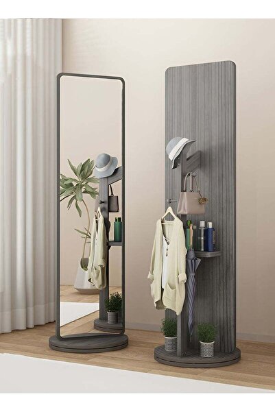 M SMART 60 Degree Rotating Floor Mirror and 2 in 1 Coat Rack for Bedroom and ...