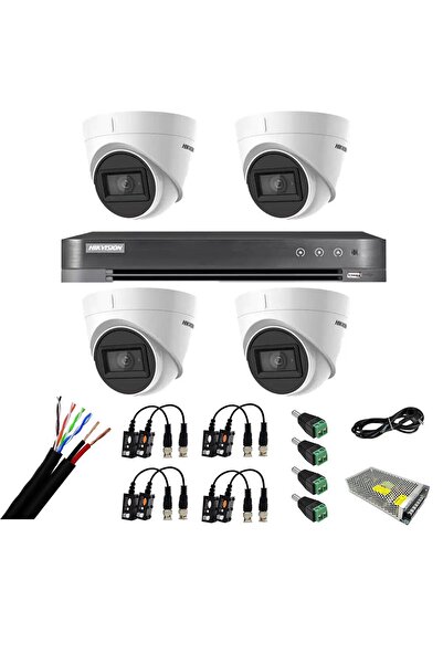 Hikvision Surveillance System 4 Cameras Indoor 4 in 1, 8MP