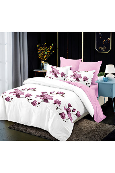 Inovius Lenjerie de Pat Bumbac Finet, 6 Piese, Pat Dublu - XIA248