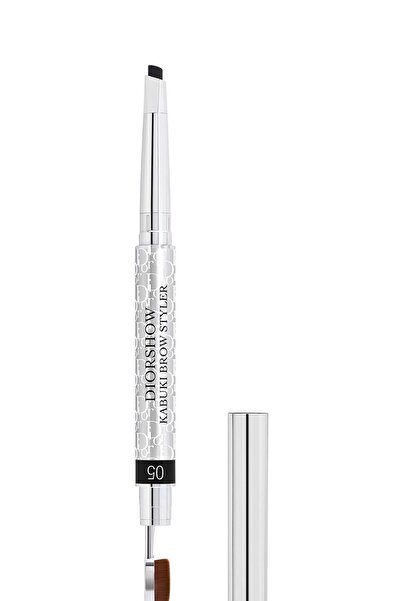 Dior Kabuki Double Ended Eyebrow Cream Pencil & Brush 2-In-1 05 Black 0.09 g