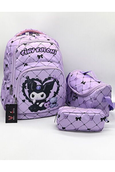 betto's İlkokul Çantası Kız Çocuğu 3`lü Takım Renkli Karakter Baskılı İlk Oku...