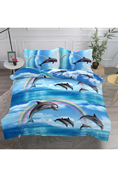 Inovius Lenjerii de Pat Finet 3D, 4 Piese, Pat Dublu - SIPRD-15