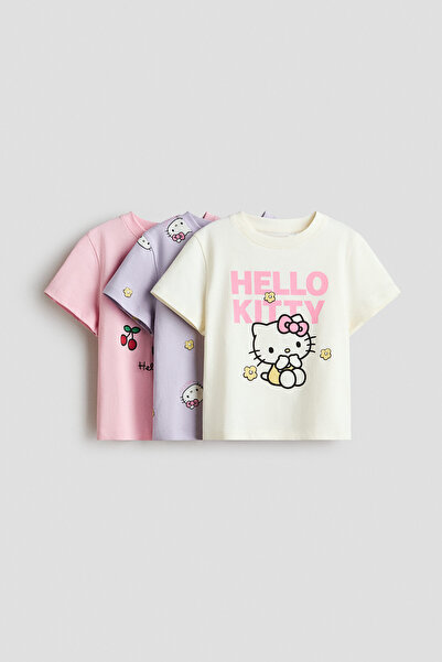 H&M 3’lü Baskılı Jarse Üst