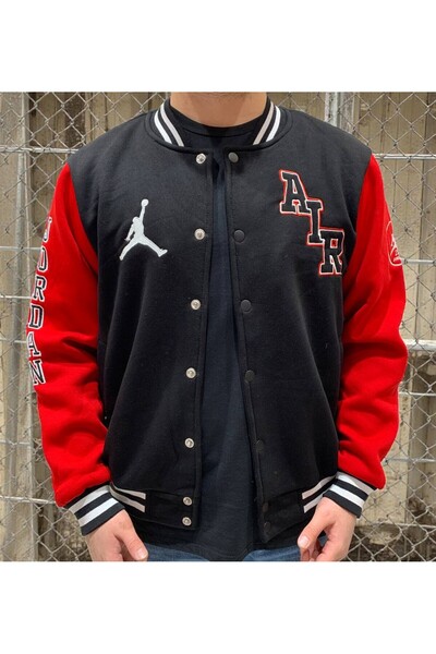 FG KONNİCHİWA Bomber College Coat with Elastic Waist I College Jacket with As...