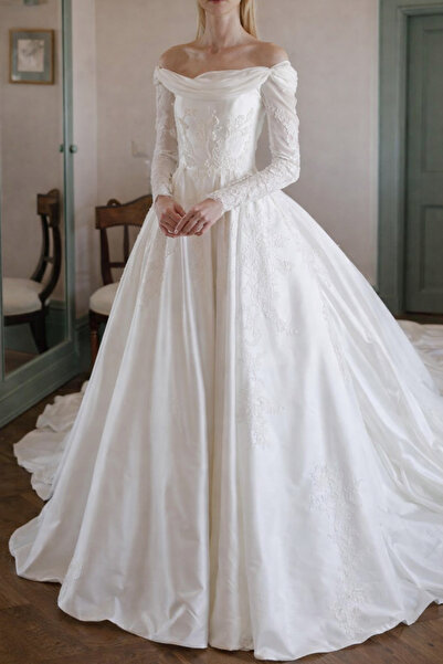 Paradise Collection Moda Evi Saten Dantelli Gelinlik