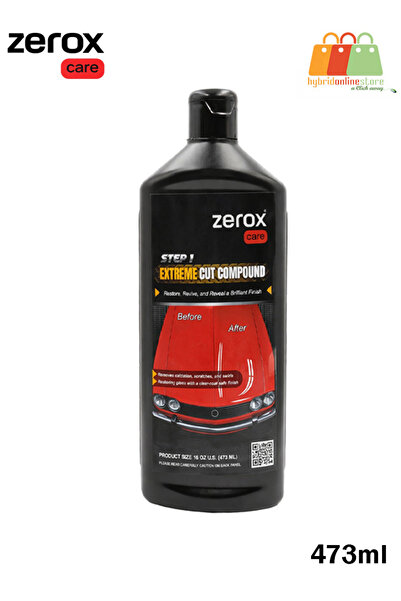 Zerox مركب تلميع السيارات إكستريم كت 473 مل يزيل الخدوش والأكسدة ويعيد اللمعا...