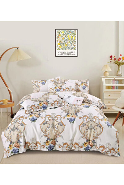 Inovius Lenjerie de Pat Bumbac Finet cu 6 Piese Pentru Pat Dublu - SUZ58