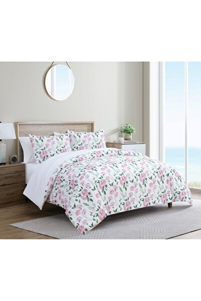 Orange Bed & Bath Pink Rose | 4-piece single duvet set