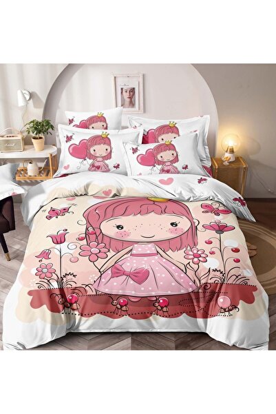 Inovius Lenjerii de Pat Finet 3D, 6 Piese, Pat Dublu - JO982