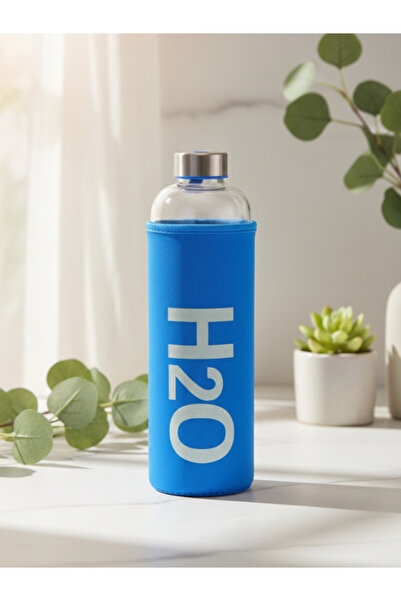Tohana H2O Glass Flask with Case Blue 1000 ml