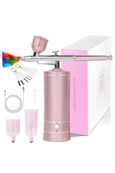 Kablosuz Airbrush Seti – Taşınabilir Kompresörlü Airbrush Tabancası, Tırnak Sanatı ve Hobi Boyama