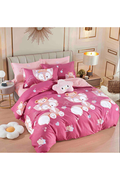 Inovius Bed Linen with Elastic, Fine Cotton 6 Pieces - JOJ284