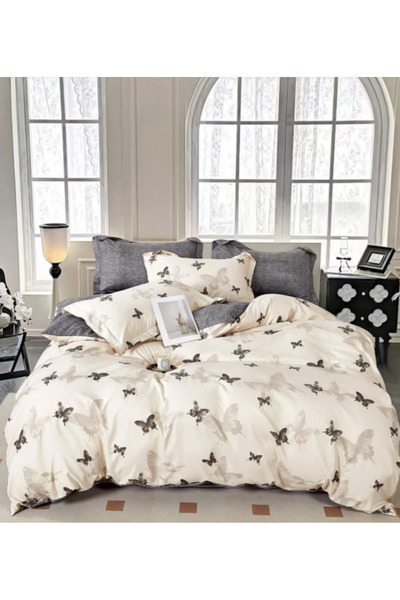 Inovius Fine Cotton Bed Linen, 6 Pieces, Double Bed - GR-493