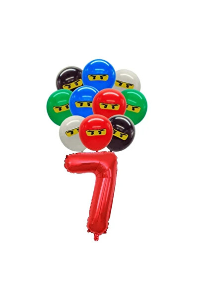 Choice 13pcs balloon 7 Ninjas Birthday Party Supplies Decorations Disposable ...