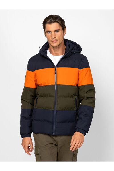 Heavy Tools Men's quilted jacket NASIM ORANGE M