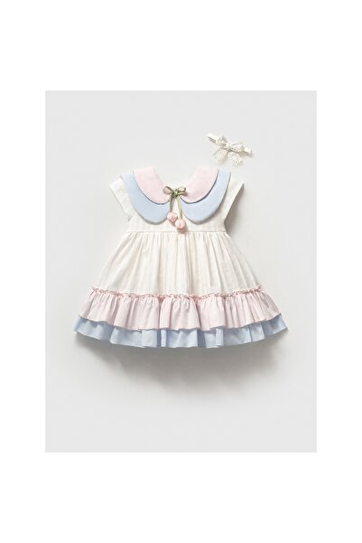 DIDuStore Noynoy Girls 9-24 Months Double Collar Ruffle Dress