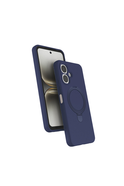 Nezih Case Tecno Spark Go 2 Uyumlu İçi Kadife Stand Olabilen Halka Yüzüklü Kılıf