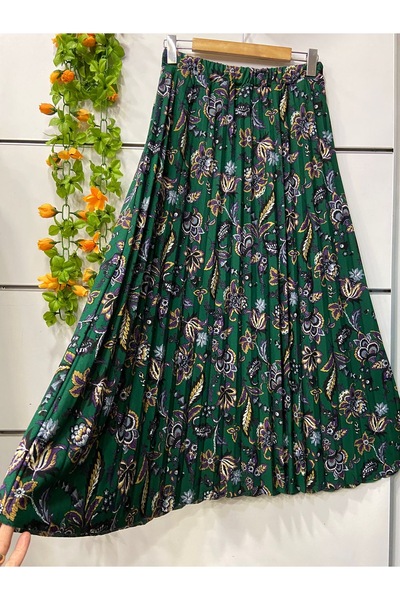 edu collection Patterned Crepe Skirt with Lining