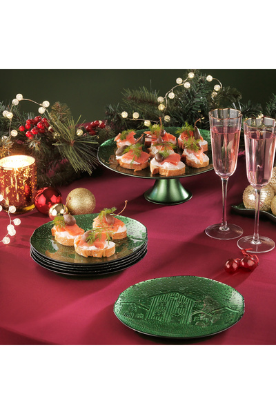 Schafer Spark Cake Set 7 Pieces-Green