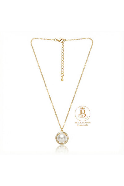 Black Season Long zircon necklace |