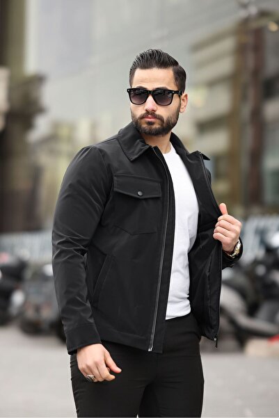 SEASON COAT سترة رجالية مبطنة بياقة بولو