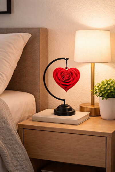 Katmanx 3D Sevgililer Günü Özel Dekoratif Kalp Biblo – Romantik Masaüstü Akse...