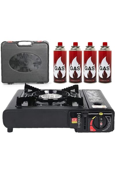 Generic Camping Stove with 4- Butane Gas Cartridges –High Quality Gas Burner ...