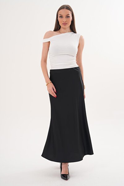 ŞİMAL Women's Satin Long Skirt - 260268