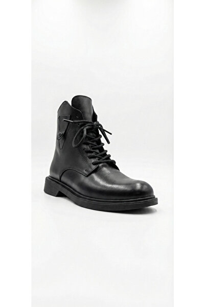 Ustalar Ayakkabı Çanta Black women's genuine leather boot 215.2025