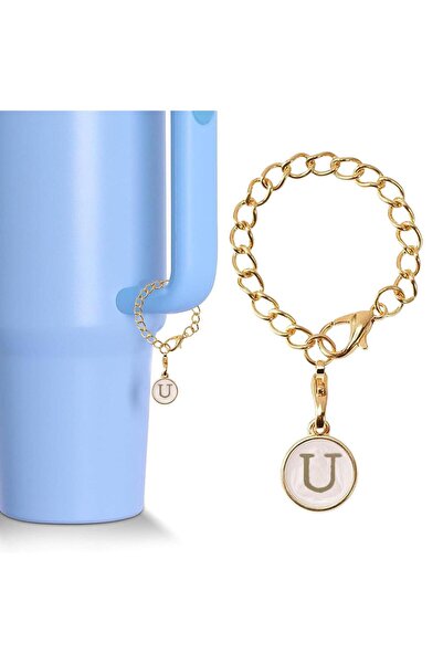 alisa زينة معلقة على شكل حرف U متوافقة مع الترمس، إكسسوار أبيض اللون