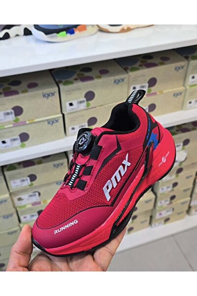 Ege Kids Promax Boys' Lightweight Mesh Red Sports Shoes