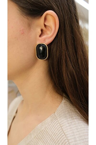 Jerie Black Acrylic Serra Earrings