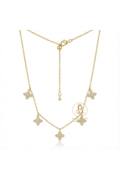 Black Season Long zircon necklace |