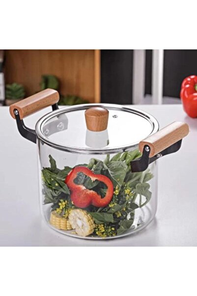 OEM Borosilicate Glass Pot By DBR® 5.5 L, Heat Resistant, with Lid, Resistant...