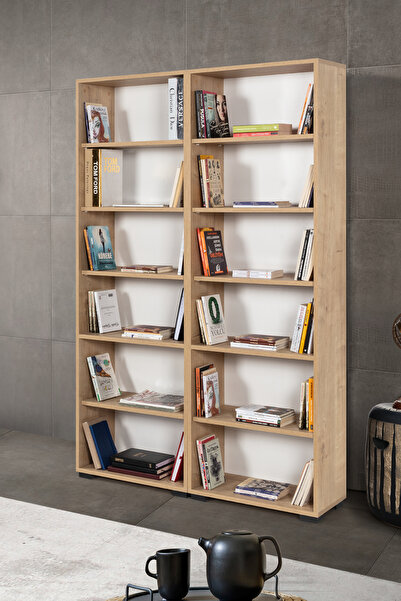 Evmo Home 8222 EVM Kitaplık , Kapaksız , 12 Bölmeli , 10 Raflı , Safir , Ofis...