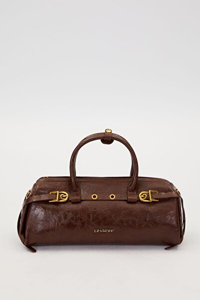 Levidor K.Bordo Eskitme Aksesuarlı El Çantası