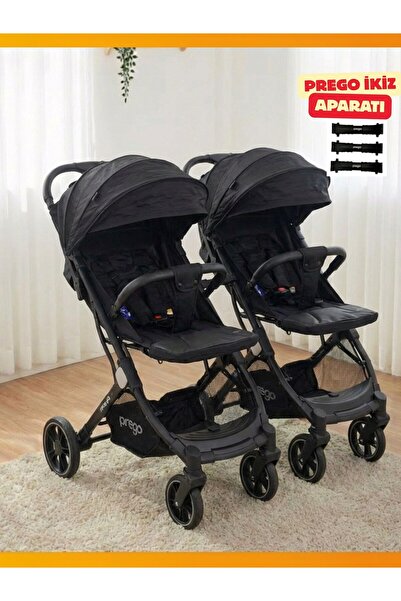 Prego Aria plus Kabin Boy Ayrılıp Birleşebilen İkiz Bebek Arabası