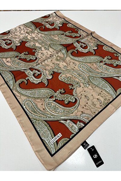 locella Qashka Satin Silk Shawl Etro Pattern Lbt0113